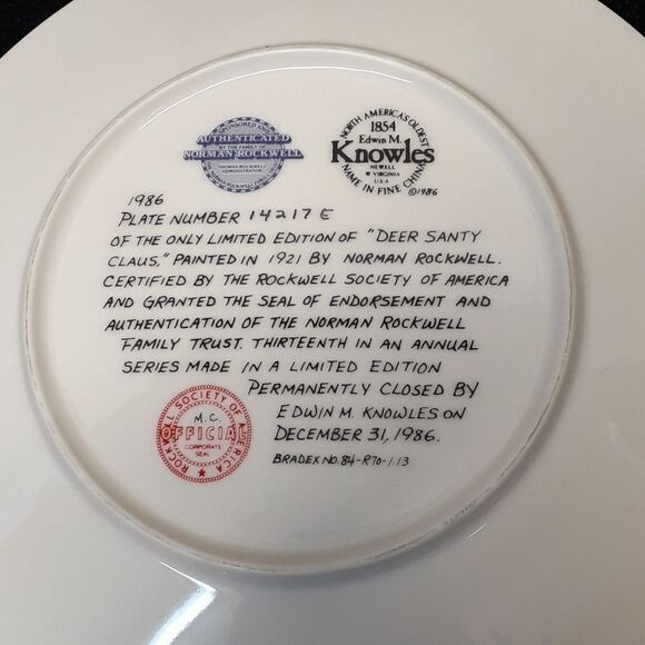 Norman Rockwell Deer Santy Plates, Pepsi Santa, Jolly old St.Nick, Snow Queen - Picture 11 of 11